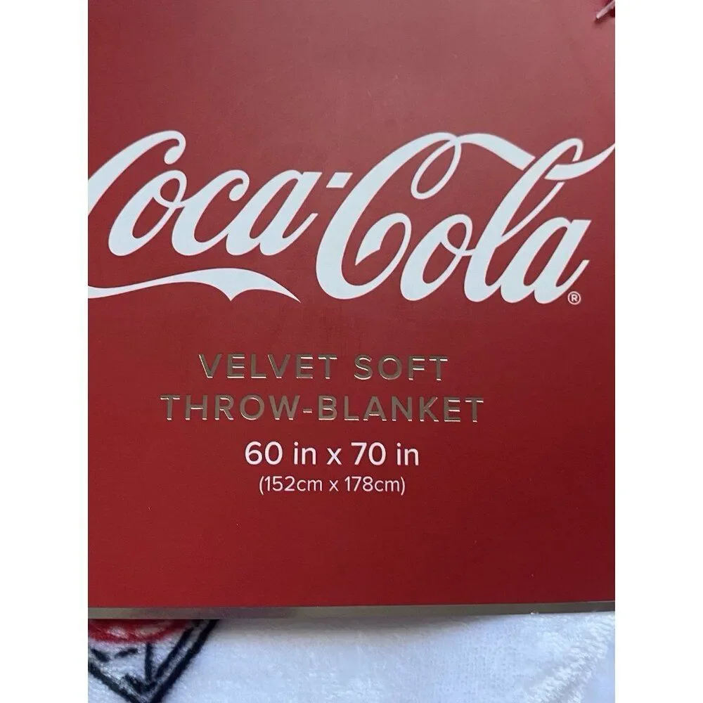 Coca Cola Bottle To Cup Heart Ice Cubes Valentines Throw‎ Blanket 60 X 70” NEW